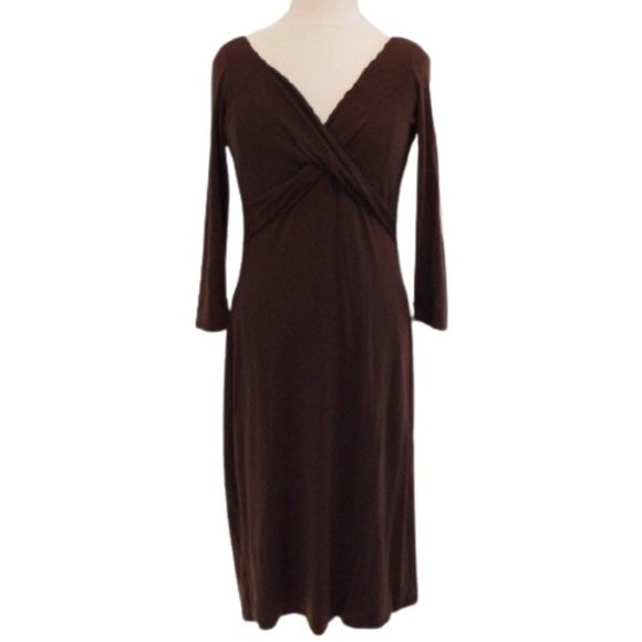 Ann Taylor Brown Long Sleeve Dress - Picture 1 of 4